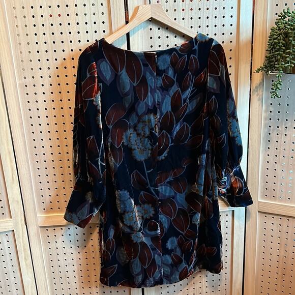 Ann Taylor L/S Velvet Material Shift Mini Dress - Picture 7 of 8